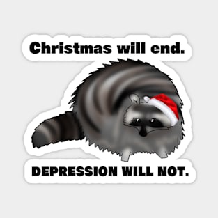 Christmas Trash Panda Magnet