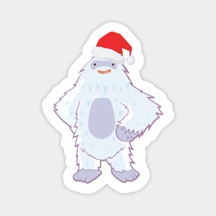 Cute Santa Yeti - Christmas Cryptid Magnet