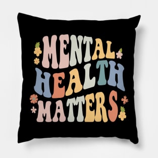 Mental health matters vintage Pillow