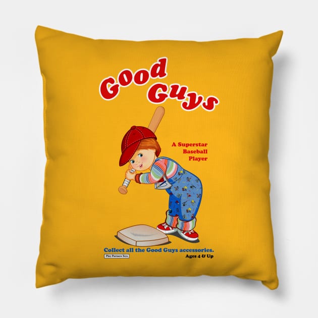 Good Guys - Baseball Player - Child's Play - Chucky Pillow by Ryans_ArtPlace