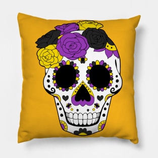 NonBinary | NB Pride - SugarSkulls Dia de los Muertos Pillow