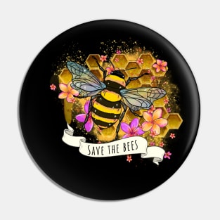 Save the bees love planet earth Pin