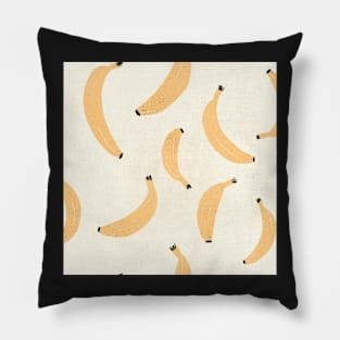 Summer Bananas Fruit yellow pastel simple fruit banana Pillow