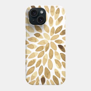 Watercolor brush strokes - brown Phone Case