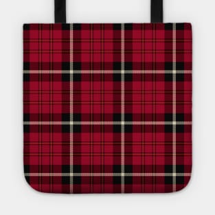 Red and black Tartan Plaid Pattern Tote