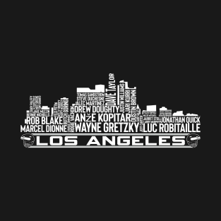 Los Angeles Hockey Team All Time Legends, Los Angeles City Skyline T-Shirt