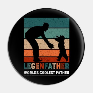 Vintage Fathers Day Dad Legendaddy World's Coolest Dad Pin