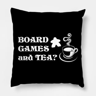 Board Games and Tea? Pillow