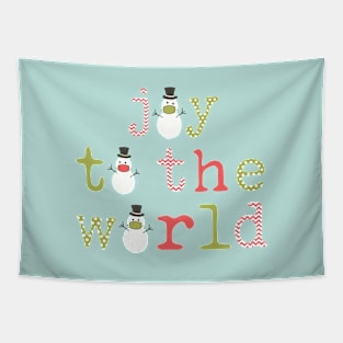 Joy to the World Snowmen, 2020 Style Tapestry