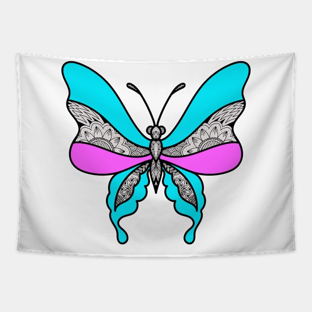 Butterfly Decorative Elegant Tapestry by Ockoaries