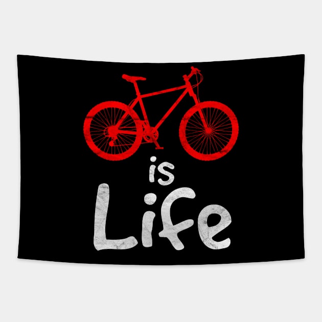 CYCLIST-Bike Is Life Tapestry by AlphaDistributors