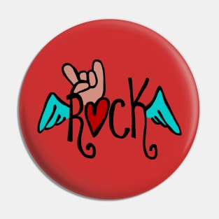 Rock wings Pin