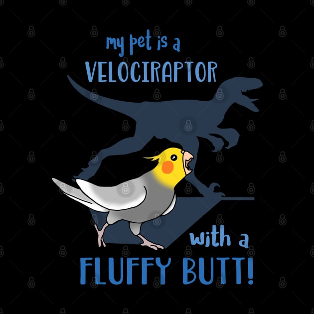 velociraptor with fluffy butt - cockatiel by FandomizedRose