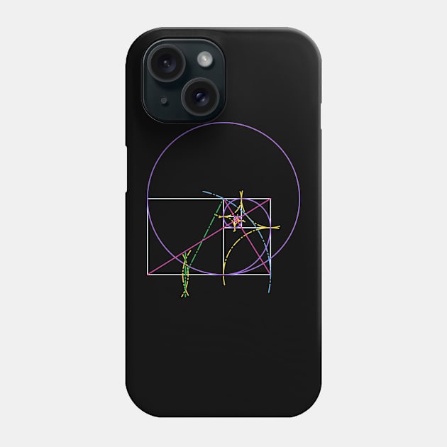 Fibonacci Spiral Phone Case by Aunt Choppy