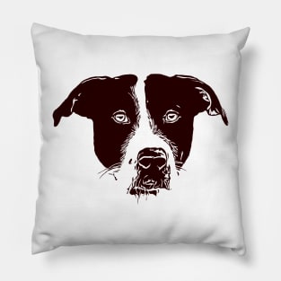 Black and White Dog Design Pillow