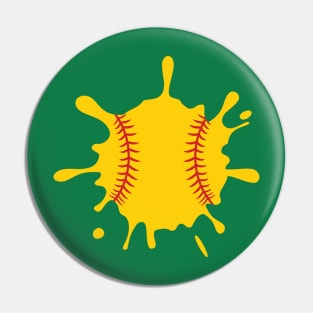 Baseball Softball Splat Pin