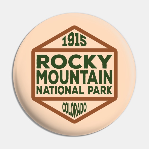 Rocky Mountain National Park badge Pin by nylebuss