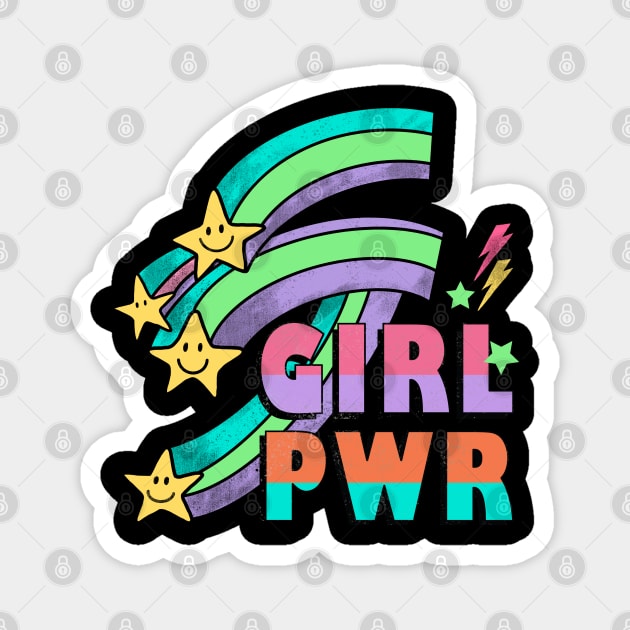 Retro Girl Power 80s Gift Magnet by The WYLD Tribe