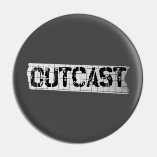 Outcast Label Black Pin