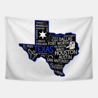 McKinney Texas cute map Houston San Antonio Dallas Austin Fort Worth El Paso Tapestry