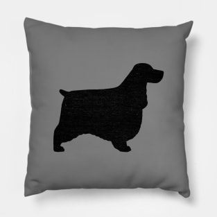 English Cocker Spaniel Silhouette Pillow