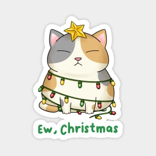 Ew Christmas Cute Calico Cat Christmas Tree Magnet