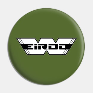 WEIRDO - Logo - White with black lettering - Dark Olive Pin