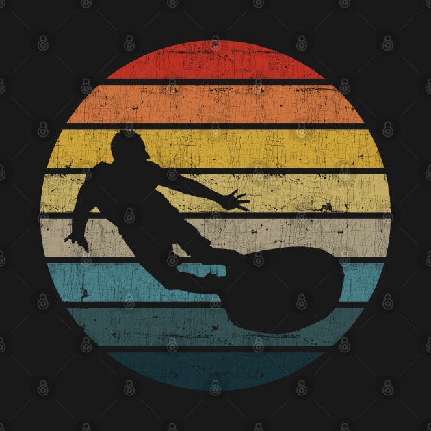 Bodyboarding Surfer Silhouette On A Distressed Retro Sunset product by theodoros20