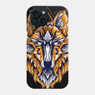 wolf golden Phone Case