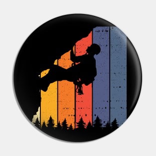 Retro Climbing Bouldering Rock Climbing Pin