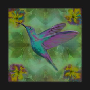 Hummingbird with Flowers T-Shirt