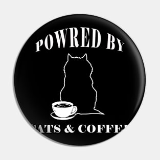 POWRED BY CATS AND COFFEE DESIGN Pin