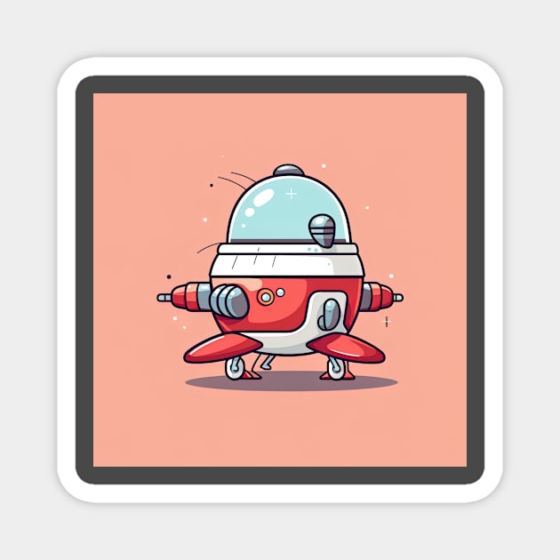 Spaceship Magnet by ComicsFactory