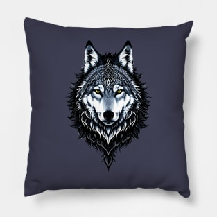 Mystical Wolf . The Spirit of the Wild. Ai generated. Pillow