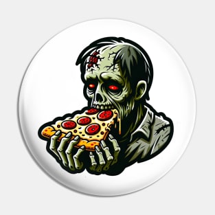 zombie eat pizza Pin