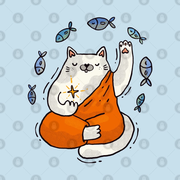 Meditative Cat by Tania Tania