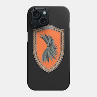 Feathercrest (Shield copper and silver Celtic Rope on wood) Phone Case