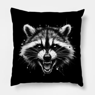 Angry raccoon Pillow