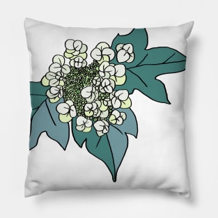 Alabama State Wildflower : Oak-Leaf Hydrangea Pillow