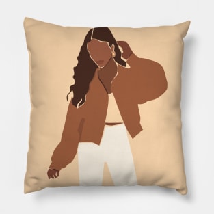 Beautiful Women Modern Minimalistic Illustration Pillow