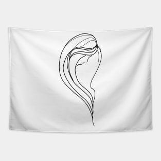 Girl - tear drop Tapestry