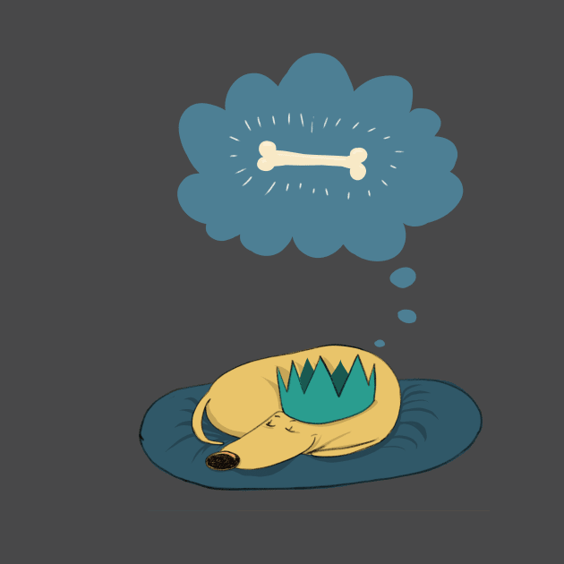 Dreaming Dog by mjillustrates