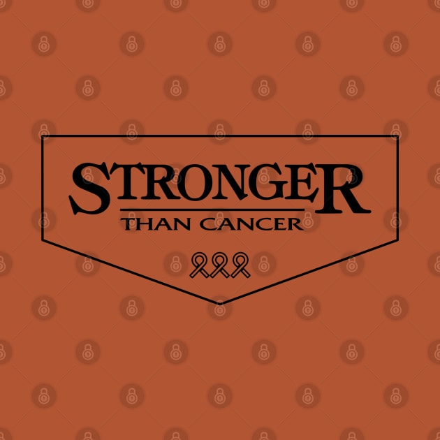 prostate cancer Awareness light blue ribbon Stronger Than Cancer by Shaderepublic
