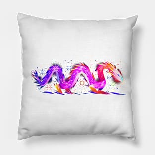 Colorful Dragon Pillow