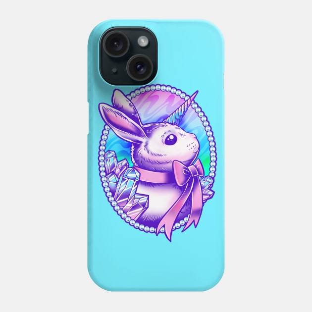 Unicorn Bunny Phone Case by Retkikosmos