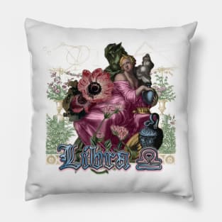 Libra Horoscope Collage Pillow