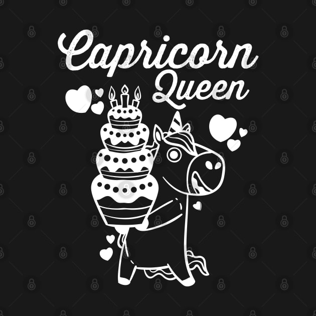 Capricorn Queen January Happy Birthday Zodiac by alcoshirts