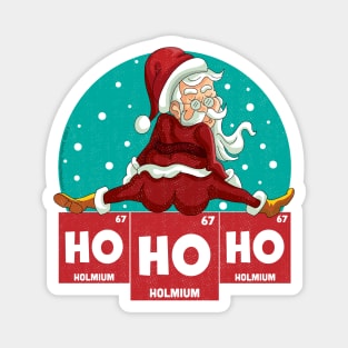 Ho Ho Ho Santa Periodic Table Science Chemistry Christmas Magnet