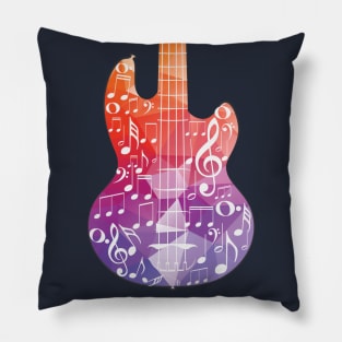 Purple Polygonal Guitar Pillow