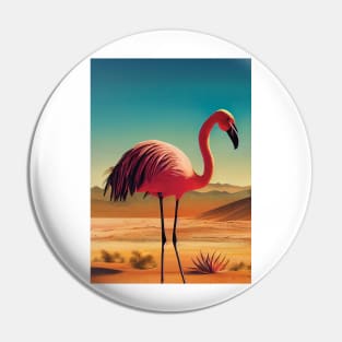 Desert Flamingo Pin